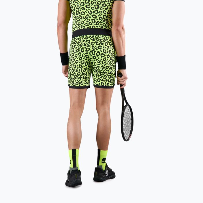 Férfi tenisz rövidnadrág HYDROGEN Panther Tech fluoreszkáló sárga 2