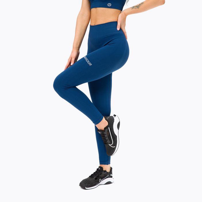 Női leggings Gym Glamour push up klasszikus kék 313