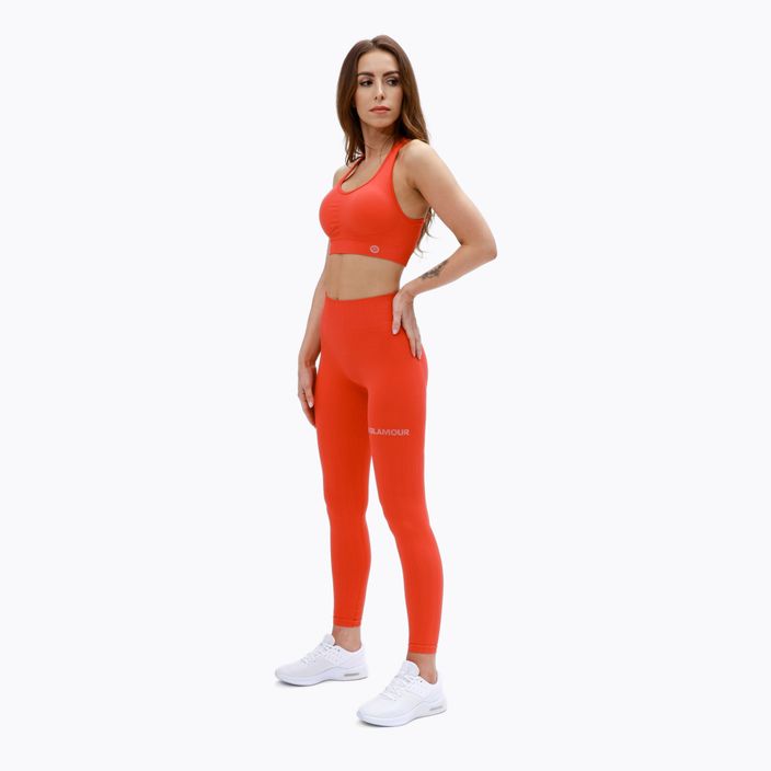 Női leggings Gym Glamour push up korall narancs 369 2