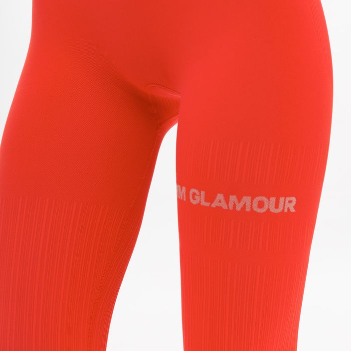 Női leggings Gym Glamour push up korall narancs 369 5