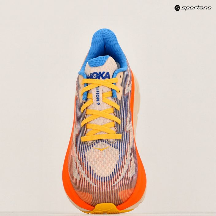 HOKA Clifton 9 ultramarine/electric tangerine gyermek futócipő 16