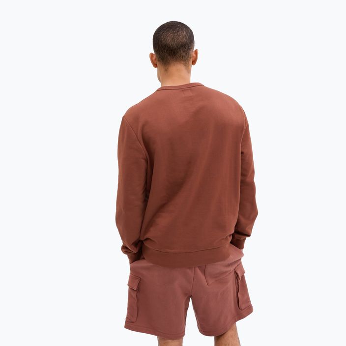 Férfi pulóver GAP Logo Crewneck burnt russet 2