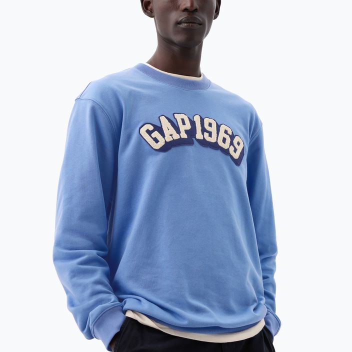 Férfi pulóver GAP Logo 1969 Crewneck cabana blue 3