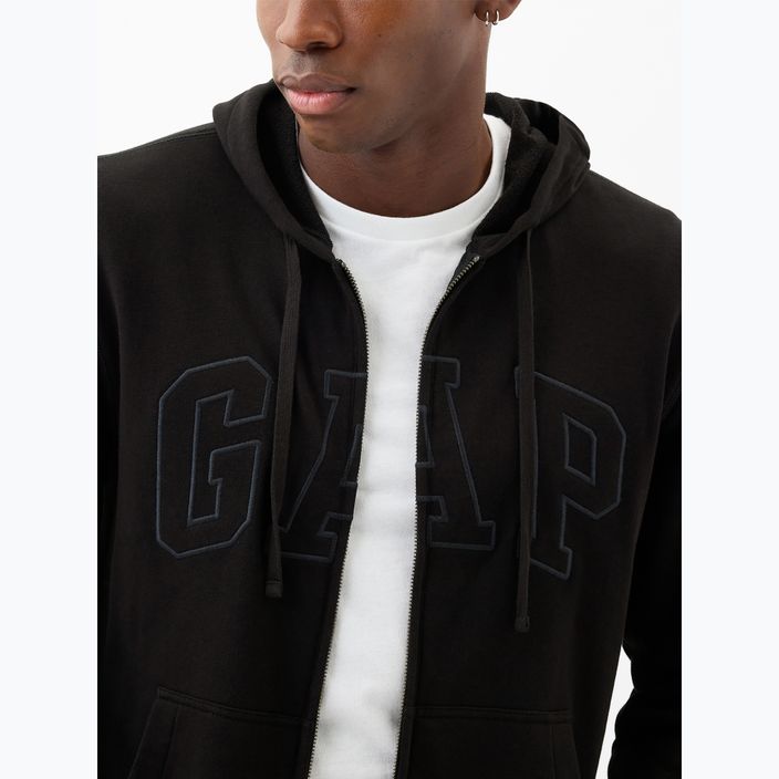 Férfi pulóver GAP Heritage French Terry Fullzip Logo true black 4