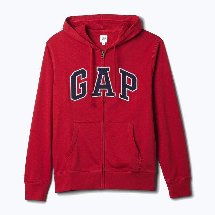 Férfi pulóver GAP Heritage French Terry Fullzip Logo lasalle red 5