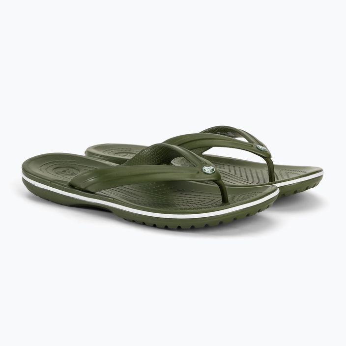 Flip-flopok Crocs Crocband Flip army green/white 4