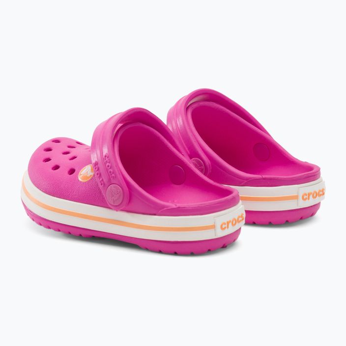 Crocs Kids Crocband Clog elektromos rózsaszín / sárgadinnye flip-flopok 4