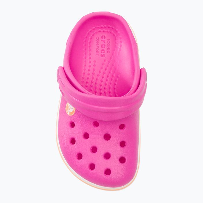 Crocs Kids Crocband Clog elektromos rózsaszín / sárgadinnye flip-flopok 7