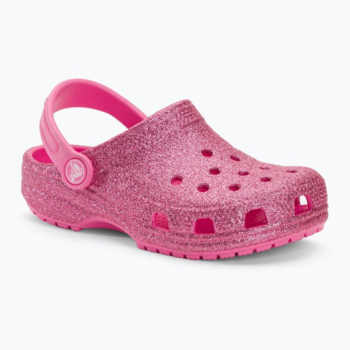 Crocs Classic Glitter Clog rózsaszín limonádé gyermek flip-flopok 2