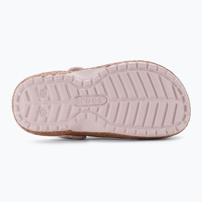 Crocs Classic Lined Glitter Clog arany/csekély rózsaszín gyermek flip-flopok 6