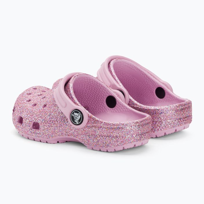Crocs Classic Glitter Clog T fehér/szivárvány gyermek flip-flopok 4