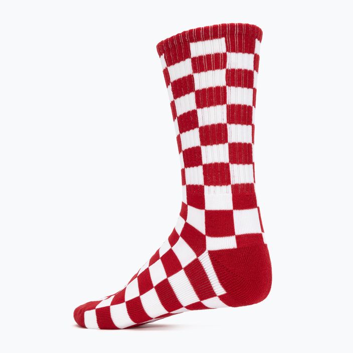 Férfi Vans Checkeboard Crew II piros/fehér kockás zokni 2