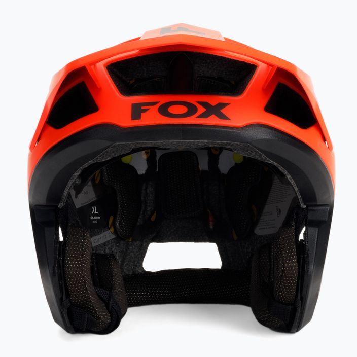 FOX kerékpáros sisak Dropframe Pro Dvide narancssárga-fekete 29396 2