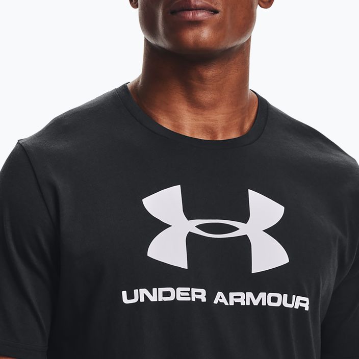 Under Armour UA Sportstyle Logo SS férfi edzőpóló fekete 1329590 4