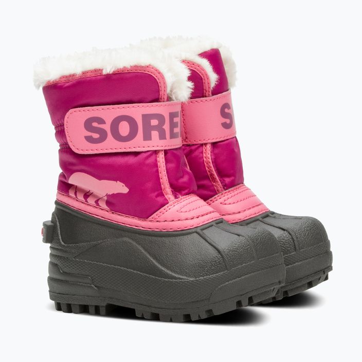 Sorel Snow Commander gyermek hócsizma trópusi rózsaszín/mélypiros színben 9
