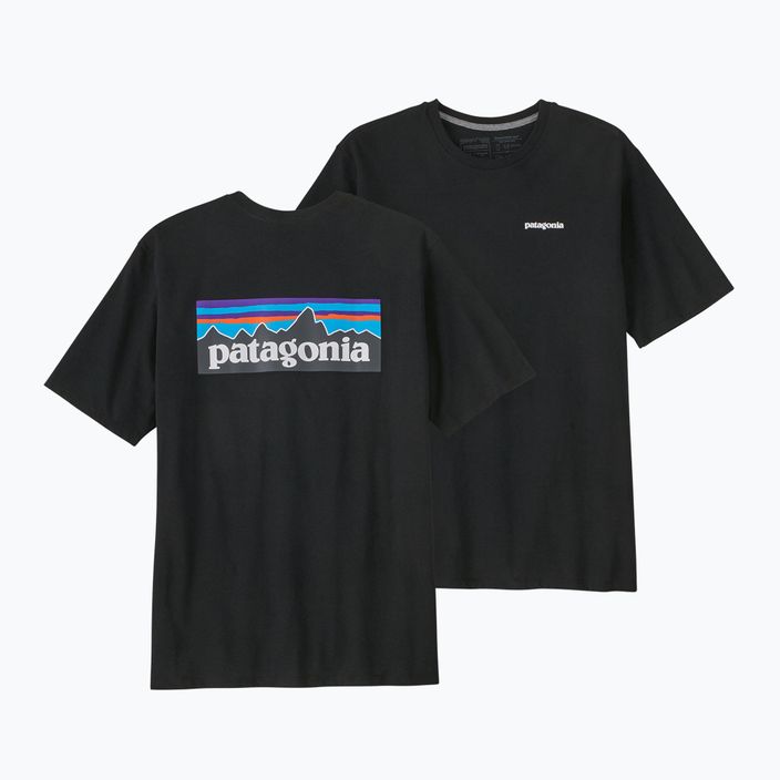 Férfi Patagonia P-6 Logo Responsibili-Tee trekking póló fekete 4