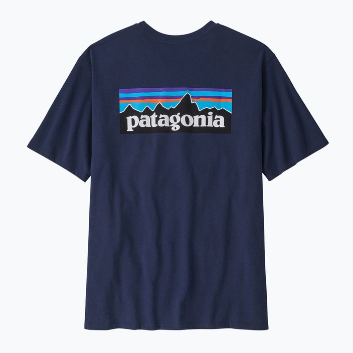 Férfi Patagonia P-6 Logo Responsibili-Tee klasszikus tengerészkék trekking póló 6