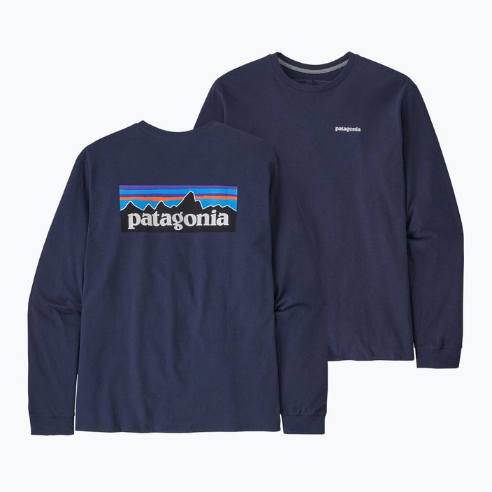 Férfi tekking hosszú ujjú Patagonia P-6 Logo Responsibili classic navy 3