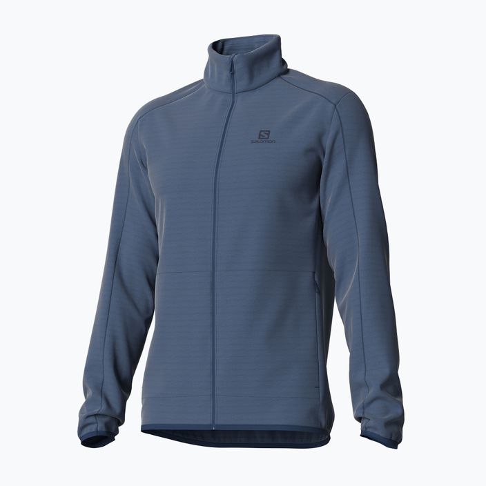 Férfi Salomon Outrack Full Zip Mid fleece pulóver kék LC1711400 2