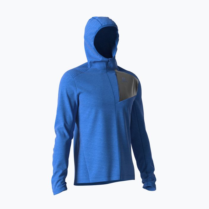 Férfi Salomon Outline FZ Hoodie fleece pulóver kék LC1787900 5