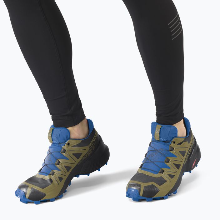 Férfi Salomon Speedcross 5 GTX zöld-kék trail cipő L41612400 9