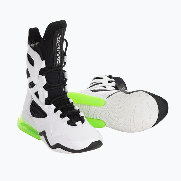 Női Nike Air Max Box cipő fehér/fekete/elektromos zöld 14