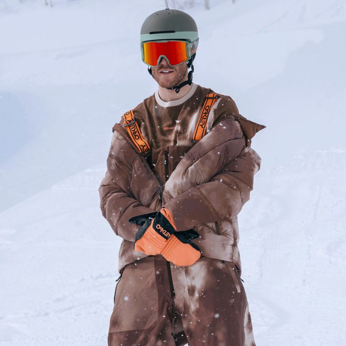 Férfi Oakley TC Gunn RC Bib 3.0 barna felhőkkel nyomtatott snowboard nadrág 18