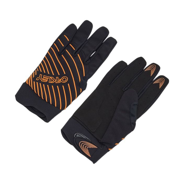 Oakley Drop In Mtb Glove 2.0 férfi kerékpáros kesztyű fekete és narancssárga FOS901323 2