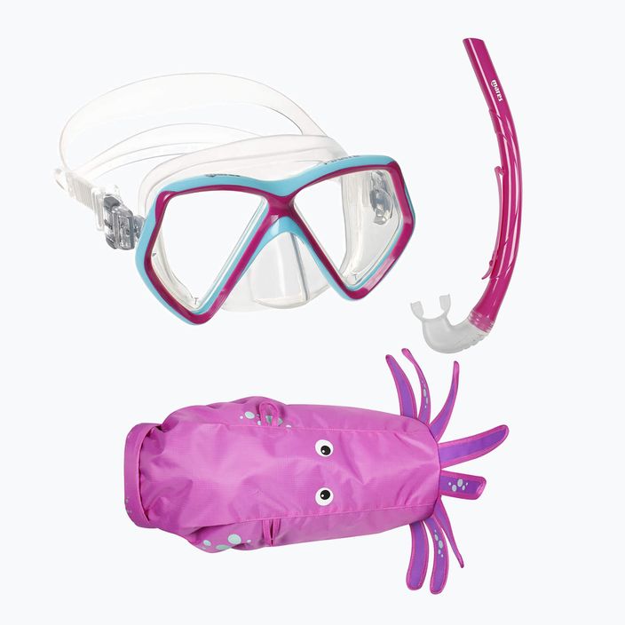 Gyermek snorkeling szett Mares Combo Zoo magenta