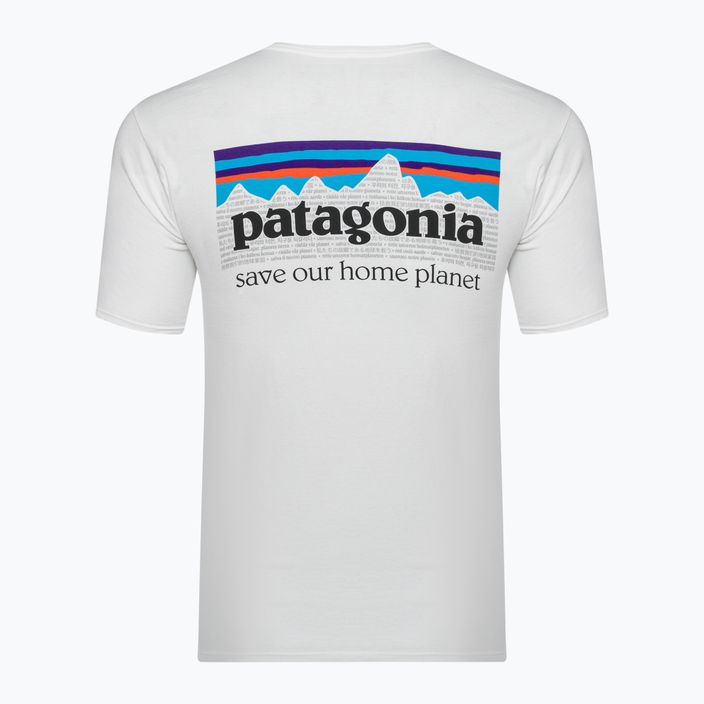 Férfi Patagonia P-6 Mission Organic fehér túraing póló 5