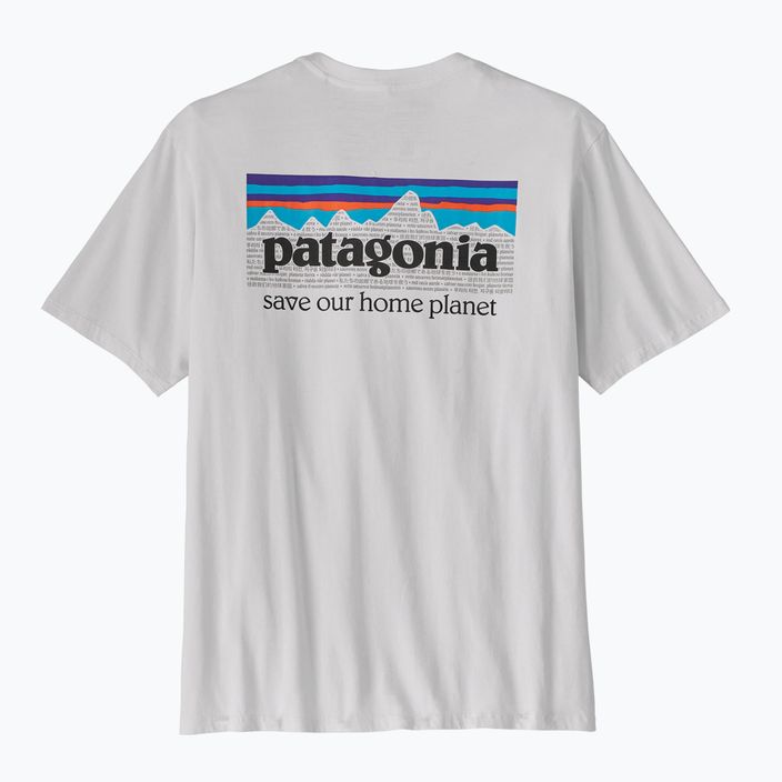 Férfi Patagonia P-6 Mission Organic fehér túraing póló 10