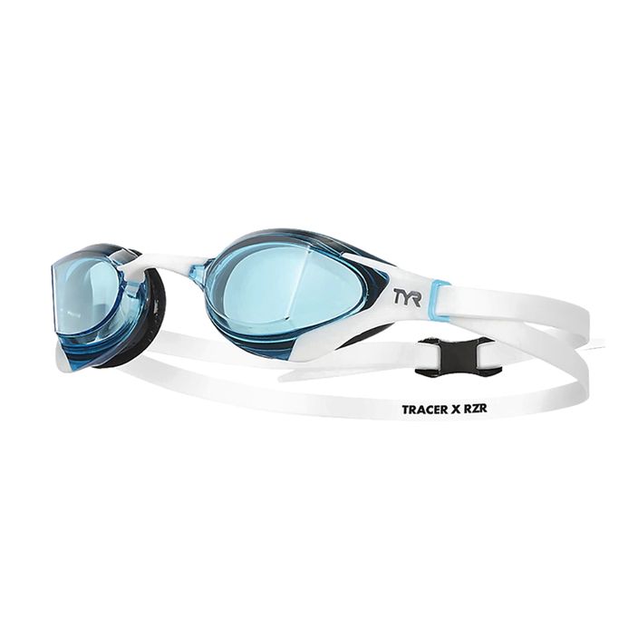 TYR Tracer-X RZR Racing kék/ fehér/ fehér úszószemüveg 2