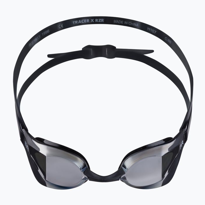 TYR Tracer-X RZR tükrös verseny úszószemüveg fekete és ezüst LGTRXRZM_043 2