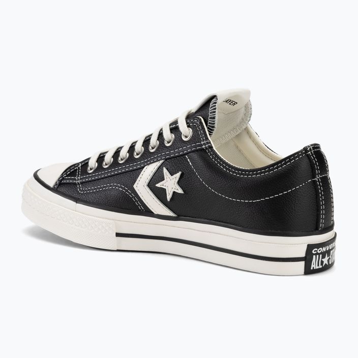 Converse Star Player 76 Fall bőr edzőcipő A06204C fekete/szüreti fehér/ezüst 3