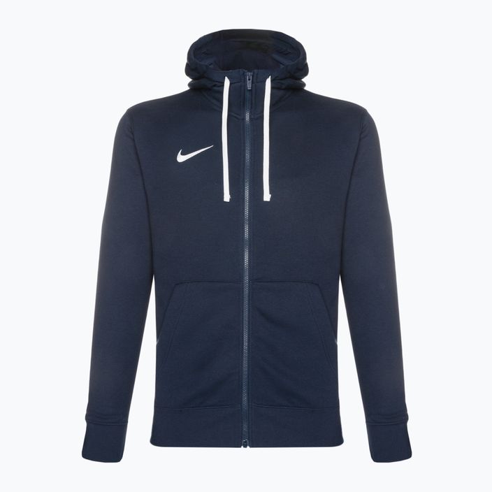 Férfi Nike Park 20 teljes cipzáras kapucnis pulóver obszidián/fehér/fehér