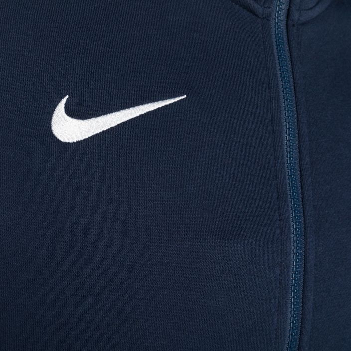 Férfi Nike Park 20 teljes cipzáras kapucnis pulóver obszidián/fehér/fehér 3
