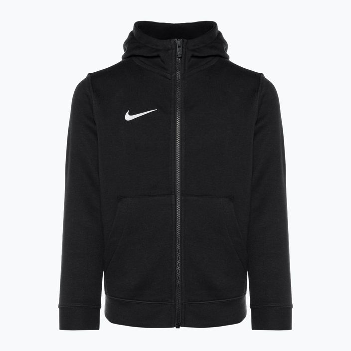 Gyermek Nike Park 20 teljes cipzáras kapucnis pulóver fekete/fehér