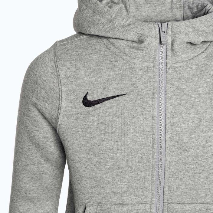 Gyermek Nike Park 20 teljes cipzáras kapucnis pulóver dk grey heather/fekete 3
