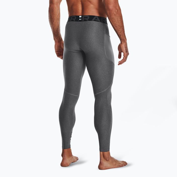 Under Armour HeatGear carbon szénszőrzet/fekete férfi edzőleggings 3