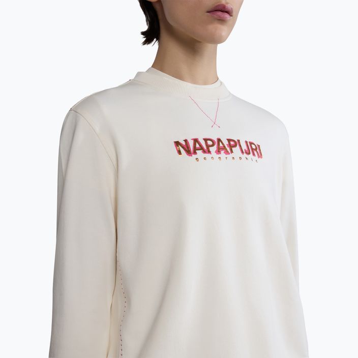 Női pulóver Napapijri B-Kreis C fehér suttogás 4