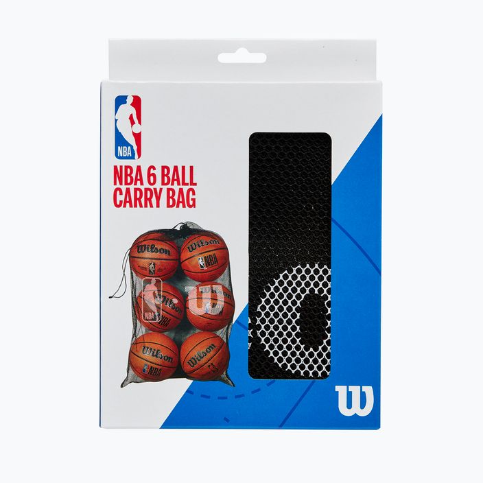 Wilson NBA 6 Ball Mesh Carry black labda háló 2