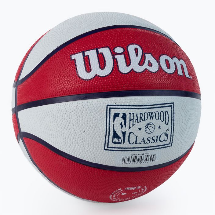 Mini kosárlabda Wilson NBA csapat Retro Mini Philadelphia 76ers piros WTB3200XBPHI 2