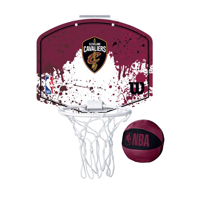 Wilson NBA Team Mini Hoop Cleveland Cavaliers kosárlabda szett sötét piros színben 2
