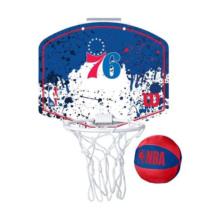 Wilson NBA Team Mini Hoop Philapdelphia 76ers kosárlabda szett 2