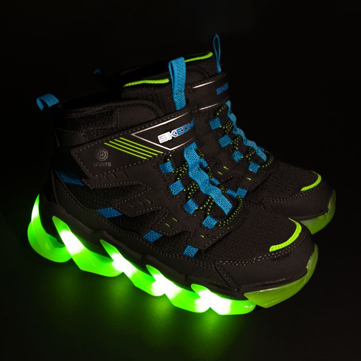 SKECHERS gyermek cipő Mega-Surge Flash Breeze fekete/kék/lila/lime 7