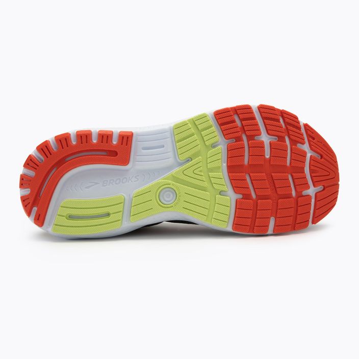 Brooks Ghost 16 férfi futócipő fekete/mandarin piros/zöld 4