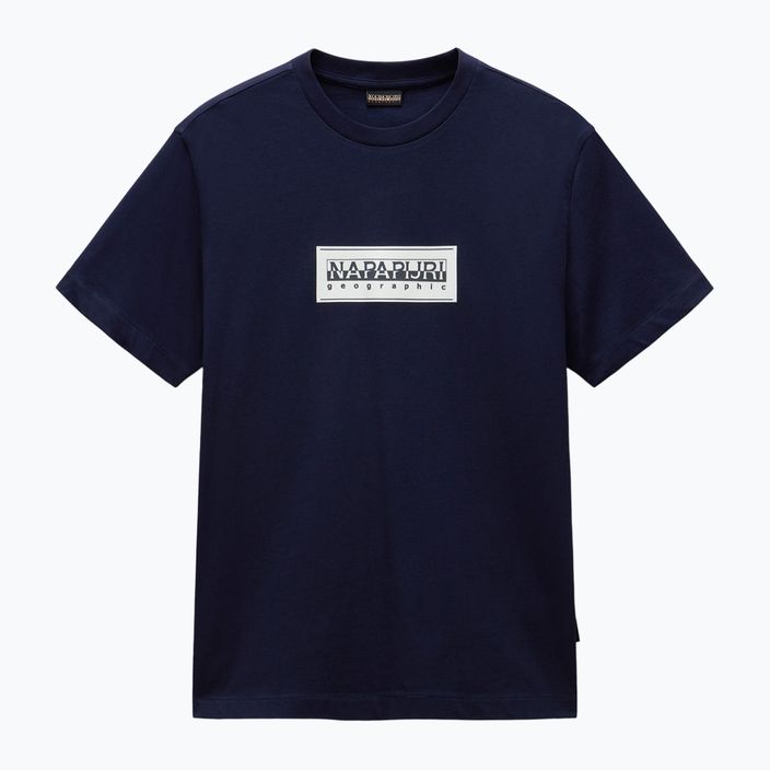 Férfi Napapijri S-Box Logo póló kék tengerészkék