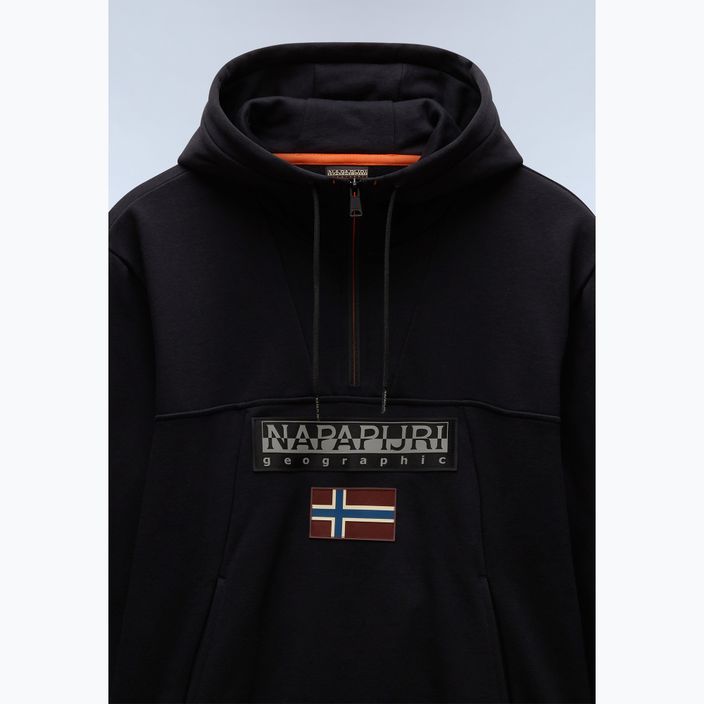 Férfi Napapijri Burgee Half Zip Hooded 2.0 pulóver fekete 041 7