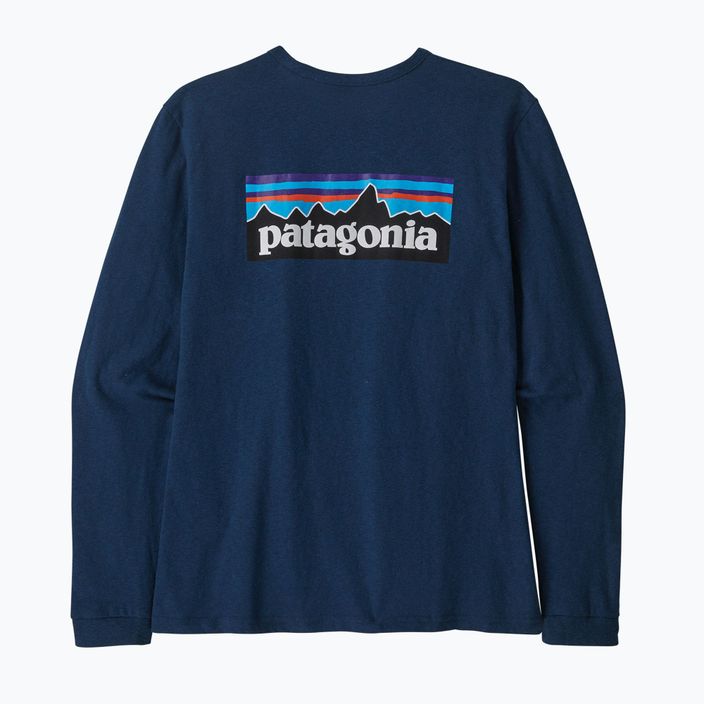 Női trekking póló Patagonia P-6 Logo Responsibili-Tee LS tidepool kék 9