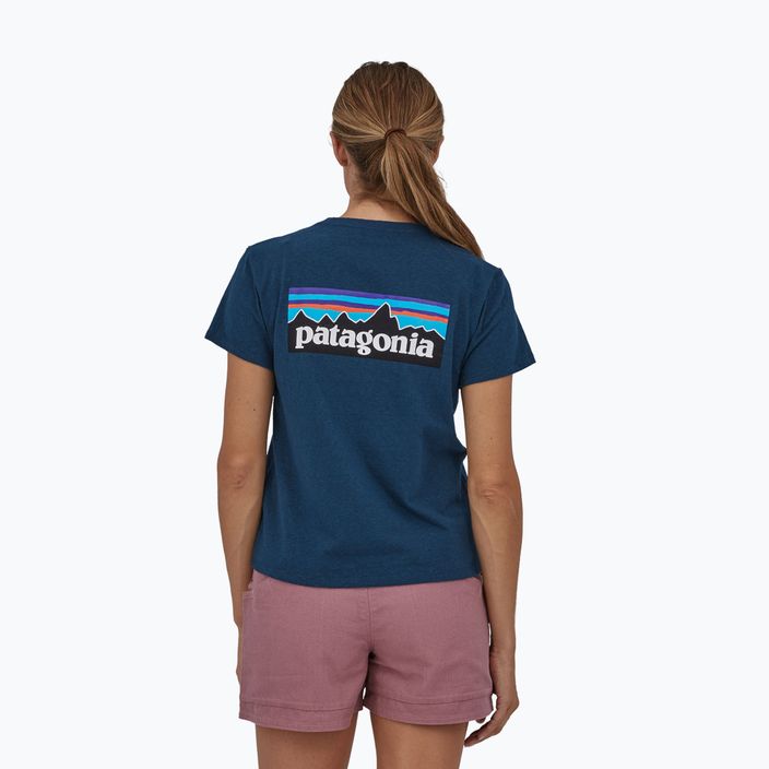 Női trekking póló Patagonia P-6 Logo Responsibili-Tee tidepool kék 2